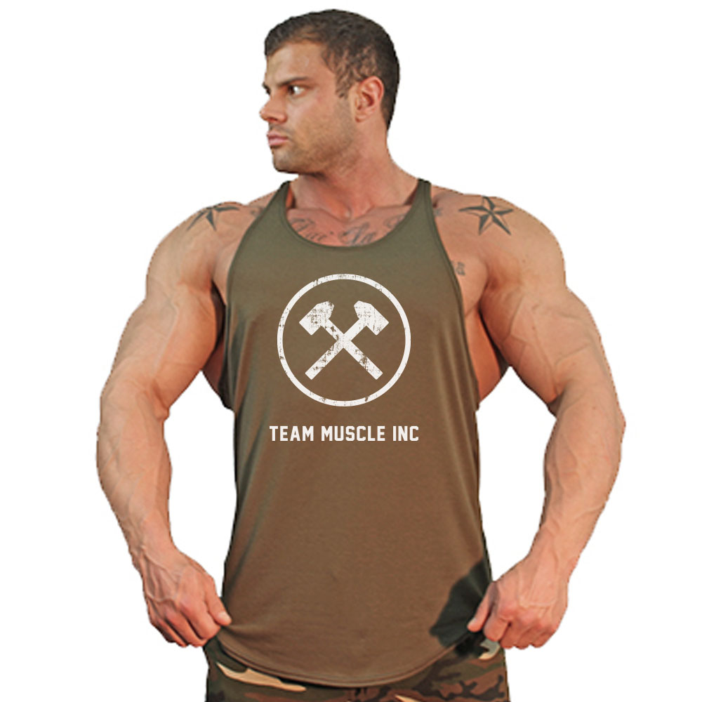 Alpha Brothers Gym Stringer 100% Natural Bodybuilding Tank Top Muscle Racerback 